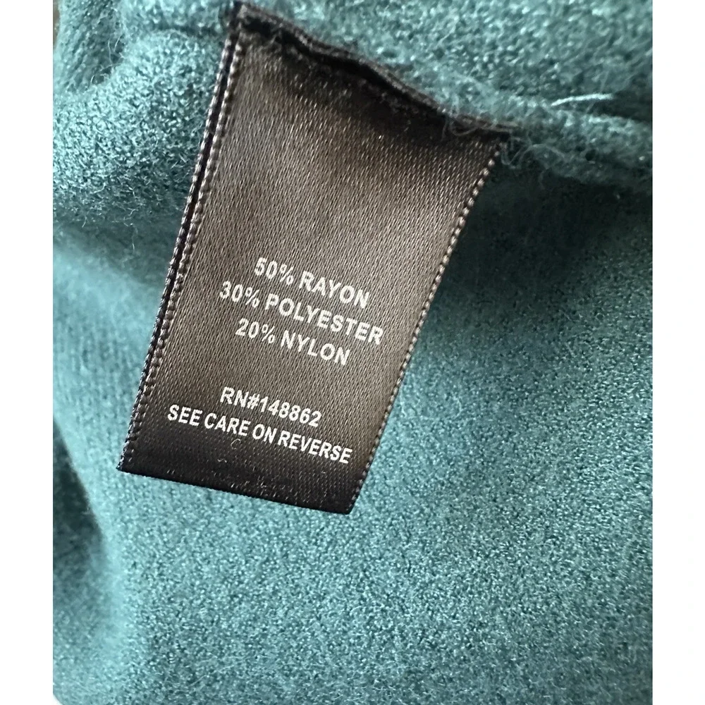 Torrid Open Front Hooded Cardigan Sweater Jacket Pockets Dark Teal Plus Size 3X - Picture 11 of 14